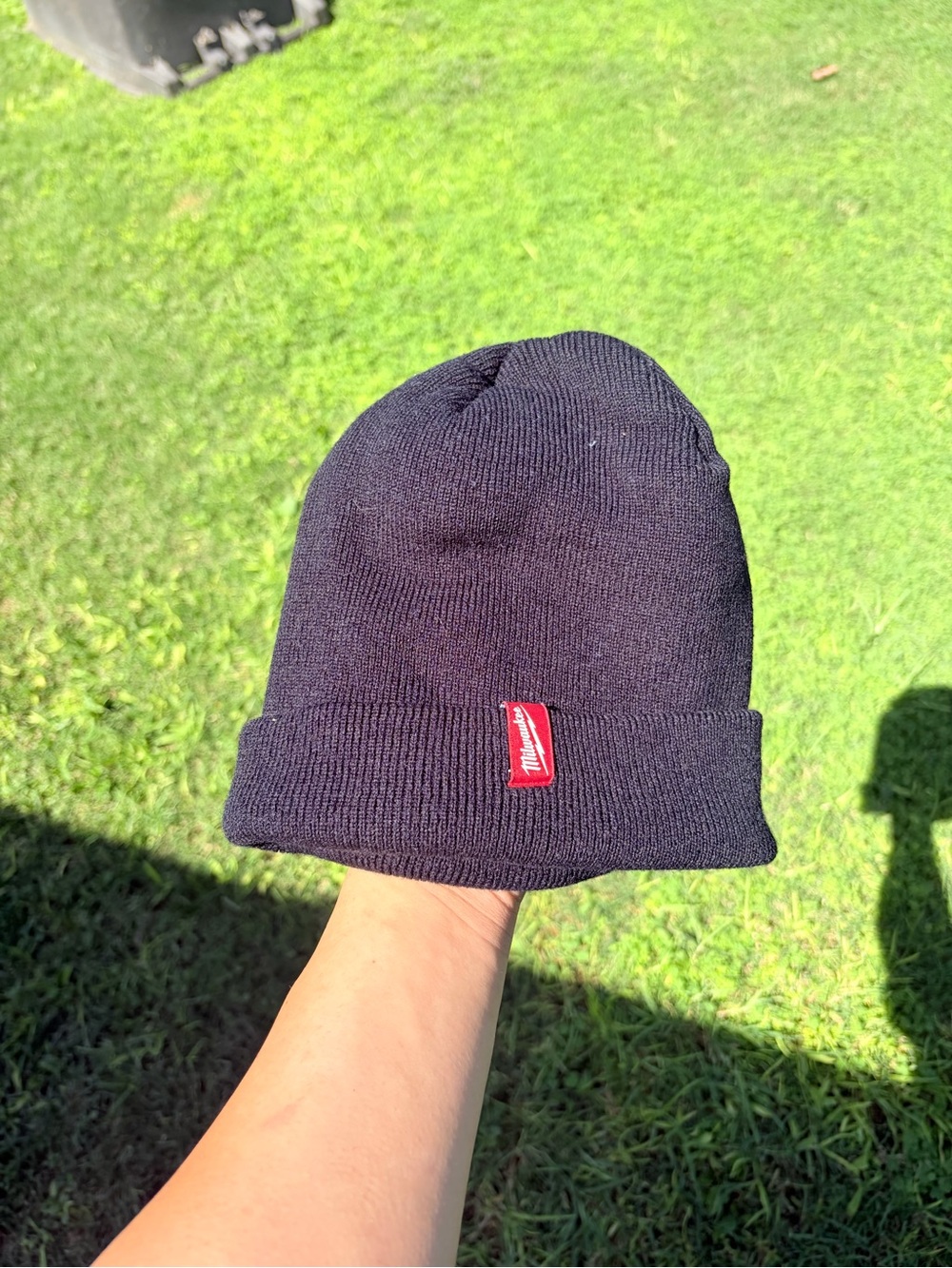 Milwaukee Black Knit Beanie Hat with Fold-Over Cuff
